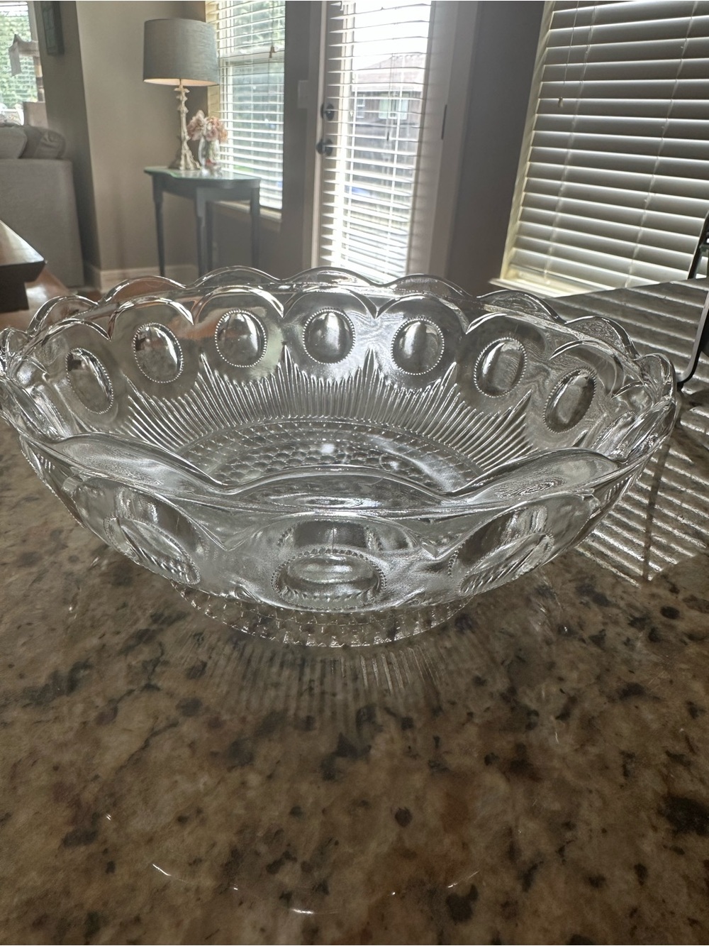 Vintage Bartlett & Collins Glass Serving Bowl